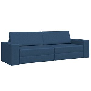 vidaXL Divano letto Blu navy 245 x 78 x 77 cm Tessuto