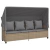 vidaXL Set Divano da Giardino 5 pz con Cuscini Beige in Polyrattan