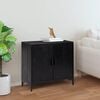 vidaXL Credenza Nera 75x35x70 cm in Legno Massello di Pino