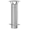 vidaXL Estensione Camino Argento 35 x 35 x 82 cm Acciaio inossidabile
