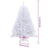 vidaXL Albero di Natale Artificiale con Rami Pieghevoli Bianco 120 cm