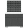 vidaXL Giroletto a Molle con Materasso Grigio Scuro 90x200 cm Tessuto