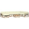 vidaXL Set di divani da esterno 9 pcs Bianco e Crema 79 x 79 x 37 cm