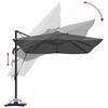 vidaXL Parasol Roma a braccio Antracite e Nero 352 x 251 x 265 cm