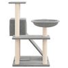 vidaXL Albero per Gatti con Tiragraffi in Sisal Grigio Chiaro 82 cm