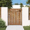 vidaXL Cancello da giardino 100x125 cm in acciaio Corten e design in bamb&ugrave;