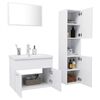 vidaXL Set Mobili da Bagno Bianco in Truciolato
