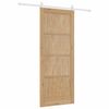 vidaXL Porta scorrevole ORKDAL Marrone 86 x 211 cm Pino massello