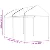 vidaXL Gazebo con Tetto Bianco 4,46x2,28x2,69 m in Polietilene