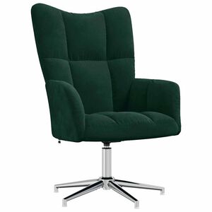 vidaXL Poltrona Relax Verde Scuro in Velluto