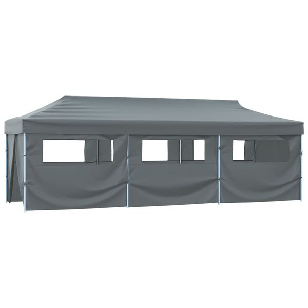 vidaXL Tenda Pieghevole Pop-Up con 8 Pareti Laterali 870x291x315 cm Antracite