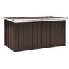 vidaXL Baule da giardino marrone 129x67x65 cm