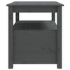 vidaXL Tavolino da Salotto Grigio 71x49x55cm in Legno Massello di Pino