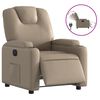 vidaXL Poltrona Reclinabile Elettrica Cappuccino in Similpelle