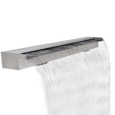 vidaXL Fontana a Cascata per Giardino Rettangolare Acciaio Inox 120 cm