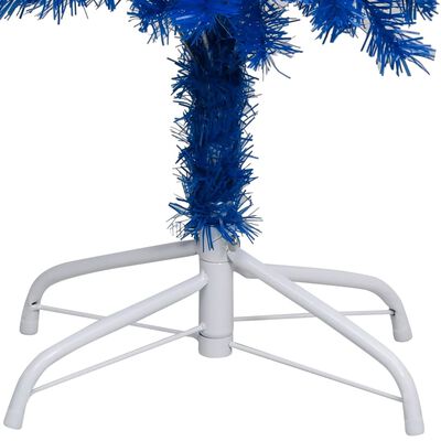 vidaXL Albero di Natale Preilluminato con Palline Blu 240 cm PVC