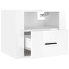 vidaXL Comodini a Muro 2 pz Bianco Lucido 50x36x40 cm