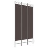 vidaXL Divisorio a 3 Pannelli Marrone 120x220 cm in Tessuto