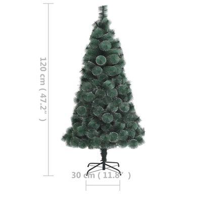 vidaXL Albero di Natale Artificiale Preiluminato 120 cm Verde PVC e PE