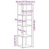 vidaXL Scaffale Angolare Legno Vecchio 33x33x132 cm in Truciolato