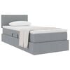 vidaXL Letto con contenitore e materasso Grigio chiaro 100 x 200 cm