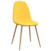 vidaXL Sedie da Pranzo 4 pz Giallo Senape in Tessuto