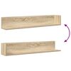 vidaXL Mensole Parete 2pz Rovere Sonoma 100x16,5x16,5 cm in Truciolato