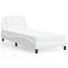 vidaXL Giroletto senza Materasso Zadar Bianco 100x200 cm in Similpelle