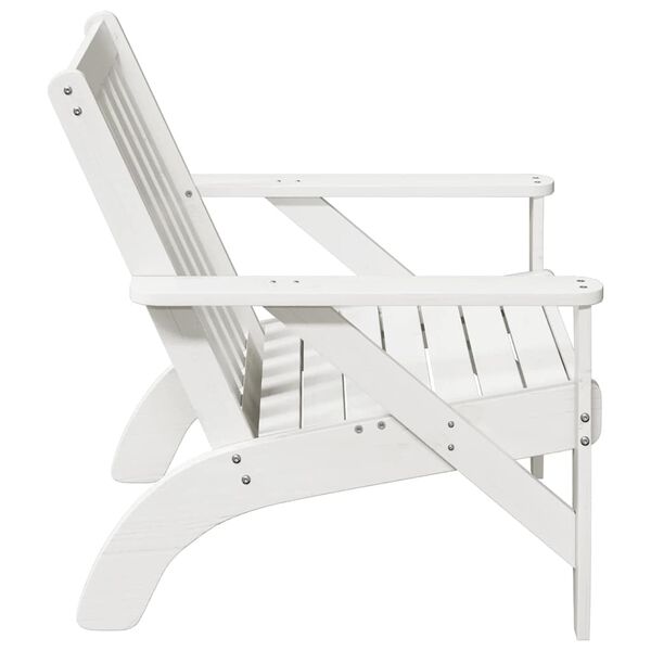 vidaXL Sedia Adirondack da Giardino Bianca Legno Massello di Pino