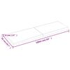 vidaXL Piano per Tavolo 160x50x(2-6) cm Rovere Non Trattato Bordi Vivi