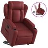 vidaXL Poltrona Alzapersona Reclinabile Rosso Vino in Similpelle