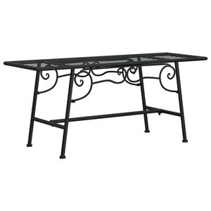 vidaXL Panchina per Albero 110 cm Nera in Acciaio