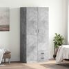 vidaXL Armadio Grigio Cemento 80x52x180 cm in Legno Multistrato