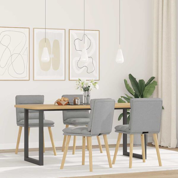 vidaXL Sedie da Pranzo 4 pz Grigio Nuvola in Tessuto