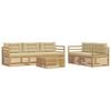 vidaXL Set di divani da esterno 6 pz Bianco e Beige