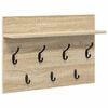 vidaXL Appendiabiti a muro A parete Rovere Sonoma 60 x 40 x 12 cm