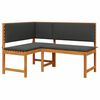 vidaXL Sedia da Giardino con cuscino Marrone 140 x 100 x 91cm