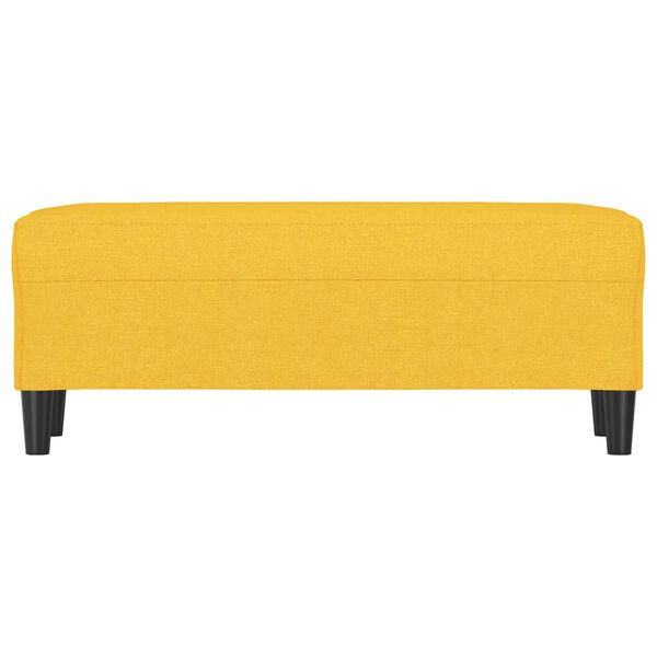 vidaXL Panca Giallo Chiaro 100x35x41 cm in Tessuto