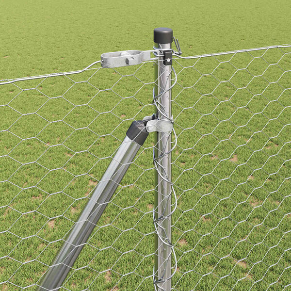 vidaXL Palo della recinzione Argento 100 x 1,5 m (rete da 36 mm)