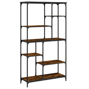 vidaXL Libreria 10 livelli 99 x 35,5 x 176 cm Rovere Fumo