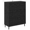 vidaXL Credenza con cassetto 2 pcs Rovere Nero Legno multistrato