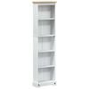 vidaXL Libreria Bianco 46 x 20 x 170 cm Pino massello