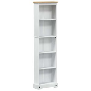 vidaXL Libreria Bianco 46 x 20 x 170 cm Pino massello