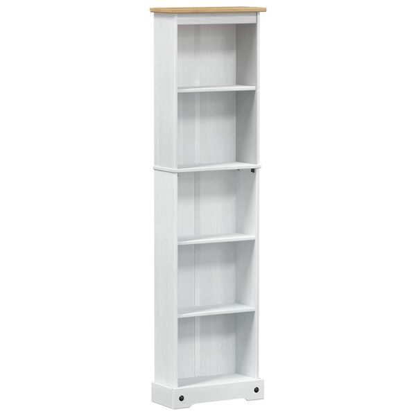 vidaXL Libreria Bianco 46 x 20 x 170 cm Pino massello