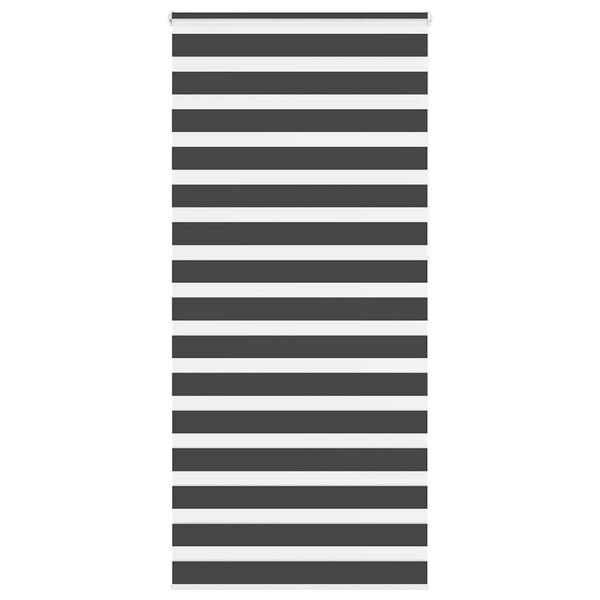 vidaXL Tenda a Rullo Zebra Nero Larghezza Tessuto 110,9 cm Poliestere