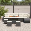 vidaXL Set Divano da Giardino 10 pcs Nero polyrattan