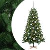 vidaXL Albero di Natale artificiale con palline 120 cm 150 LED