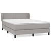 vidaXL Giroletto a Molle con Materasso Grigio Chiaro 140x200cm Tessuto