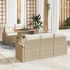 vidaXL Set Divano da Giardino con cuscino 6 pcs beige e panna