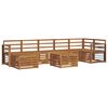 vidaXL Set di divani da esterno 8 pz Naturale